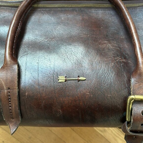 Rare Wolf and Maiden handcrafted artisan leather weekender duffle bag luggage - Picture 6 of 16